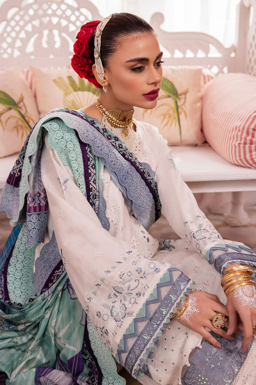 Nureh Maya Embroidered Lawn Dobby Unstitched 3Pc Suit NS-112