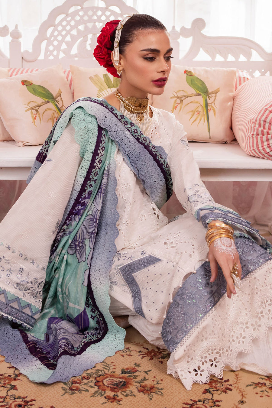 Nureh Maya Embroidered Lawn Dobby Unstitched 3Pc Suit NS-112