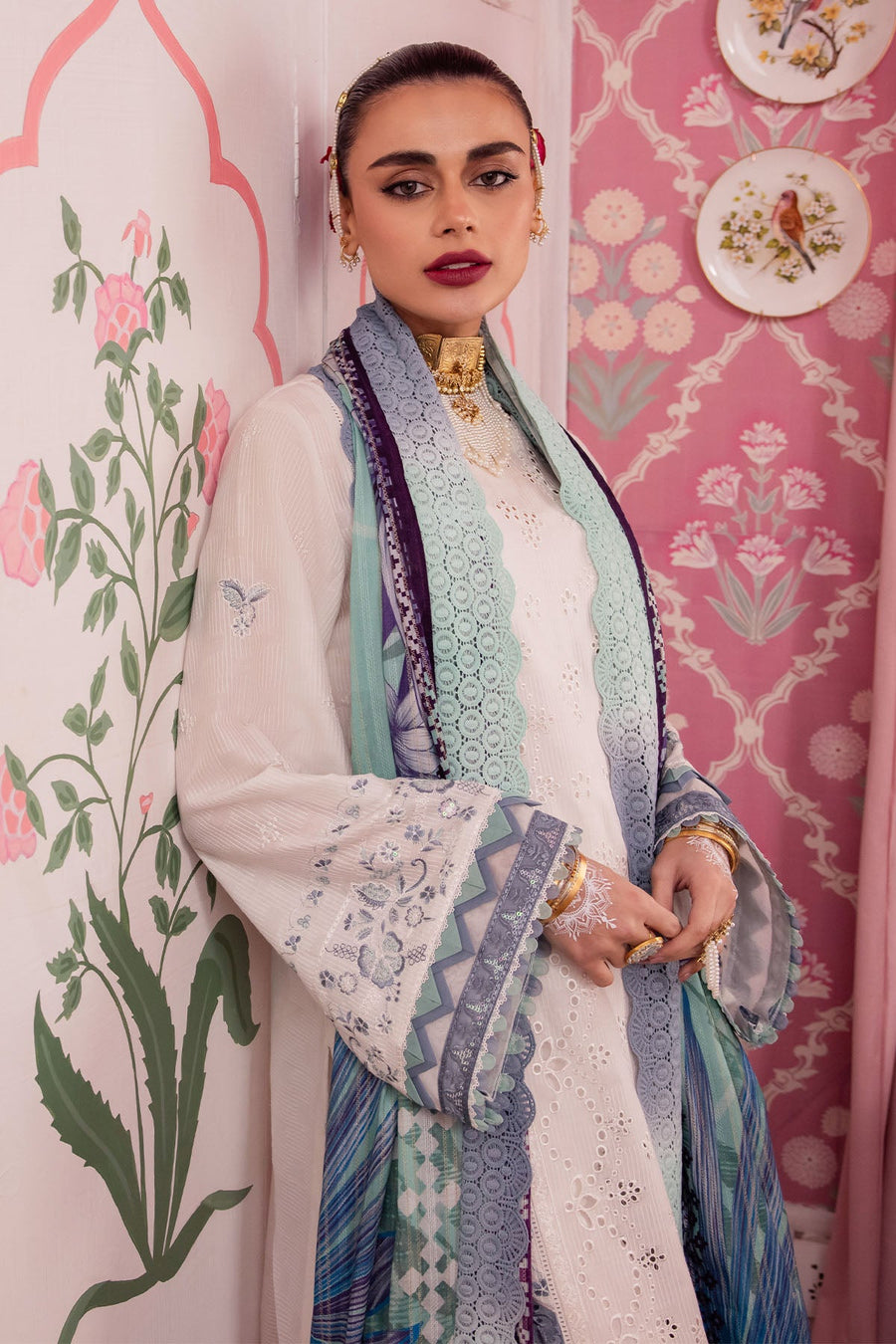 Nureh Maya Embroidered Lawn Dobby Unstitched 3Pc Suit NS-112