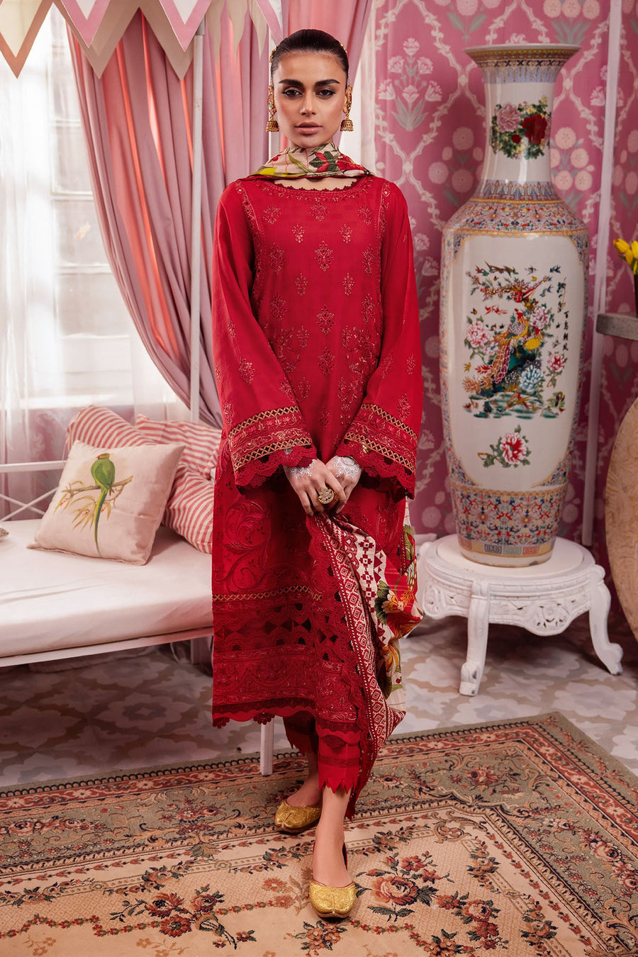 Nureh Maya Embroidered Lawn Dobby Unstitched 3Pc Suit NS-113