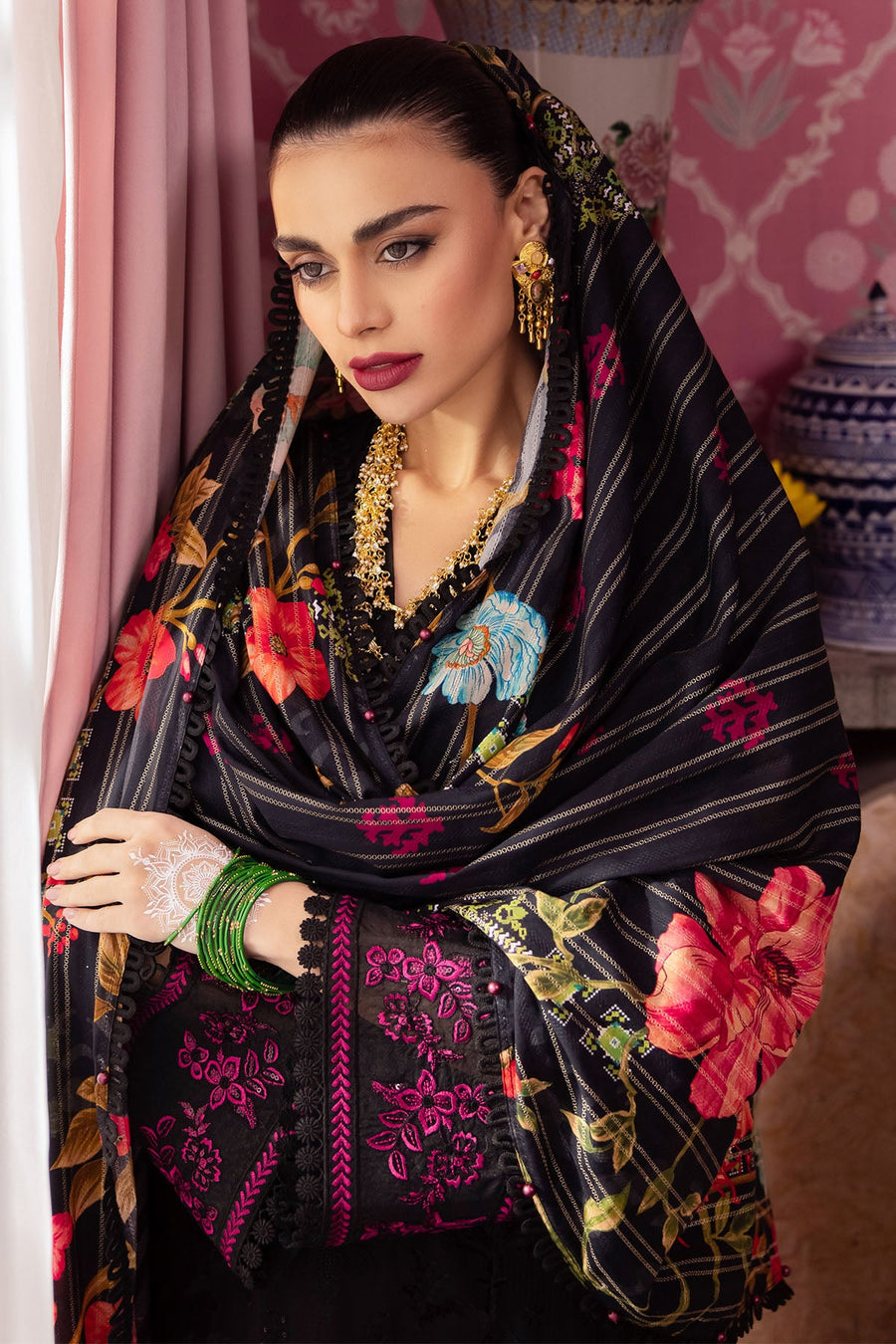 Nureh Maya Embroidered Lawn Dobby Unstitched 3Pc Suit NS-114