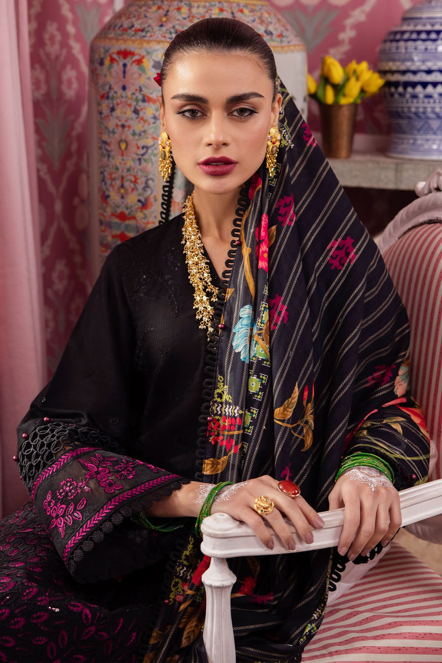 Nureh Maya Embroidered Lawn Dobby Unstitched 3Pc Suit NS-114