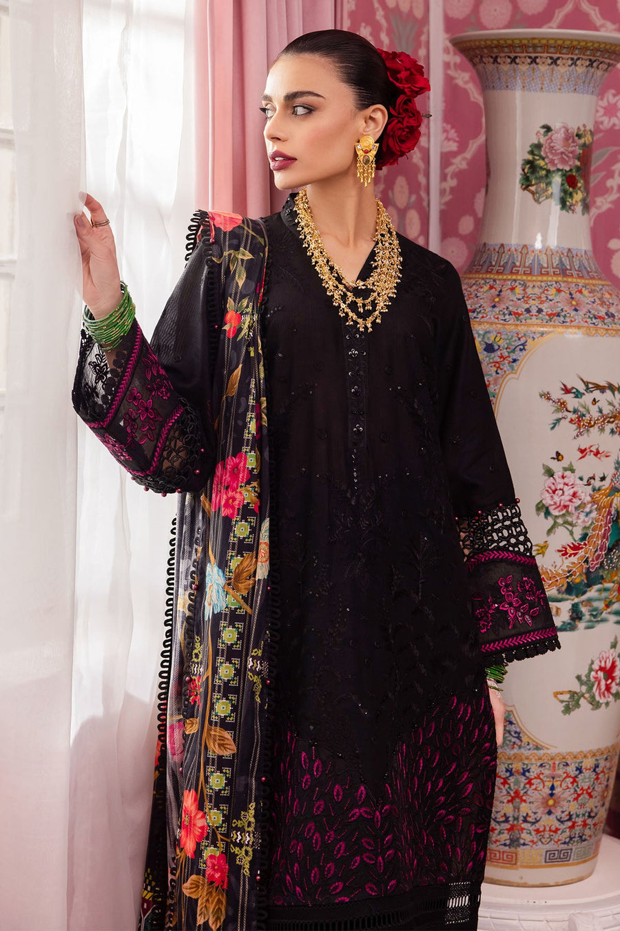 Nureh Maya Embroidered Lawn Dobby Unstitched 3Pc Suit NS-114