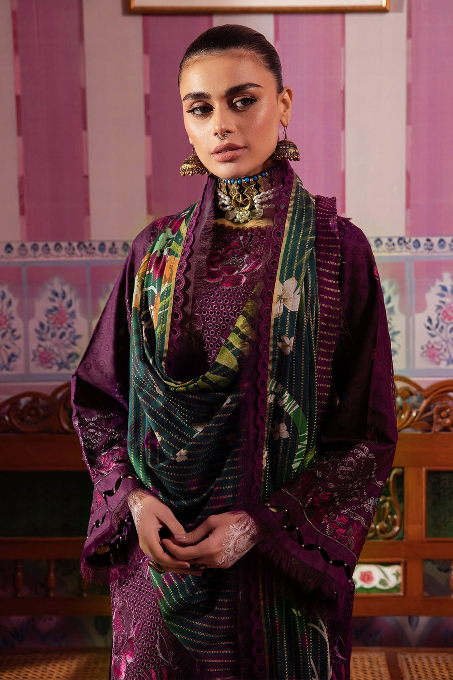 Nureh Maya Embroidered Lawn Dobby Unstitched 3Pc Suit NS-115