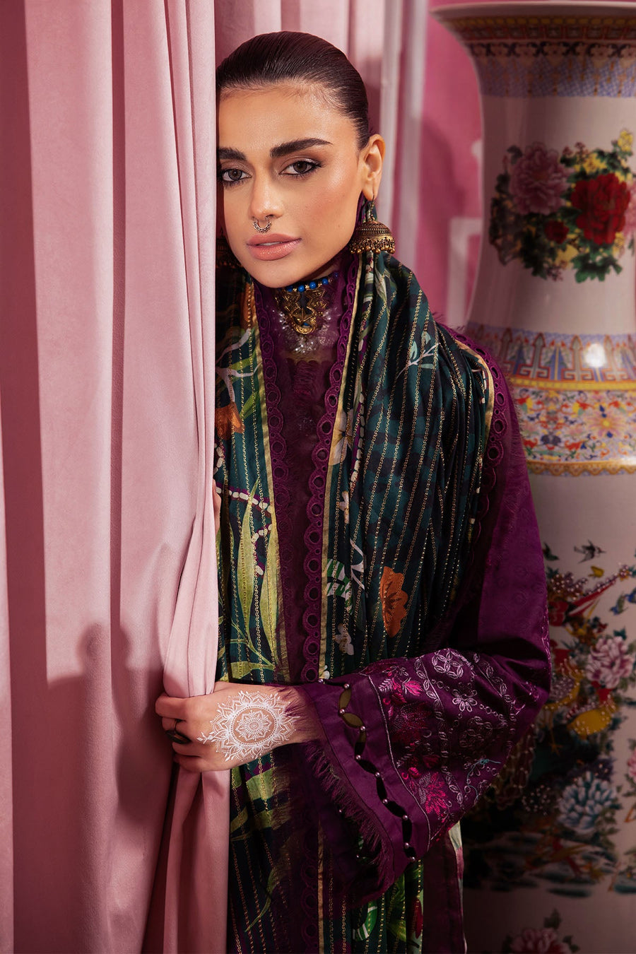 Nureh Maya Embroidered Lawn Dobby Unstitched 3Pc Suit NS-115