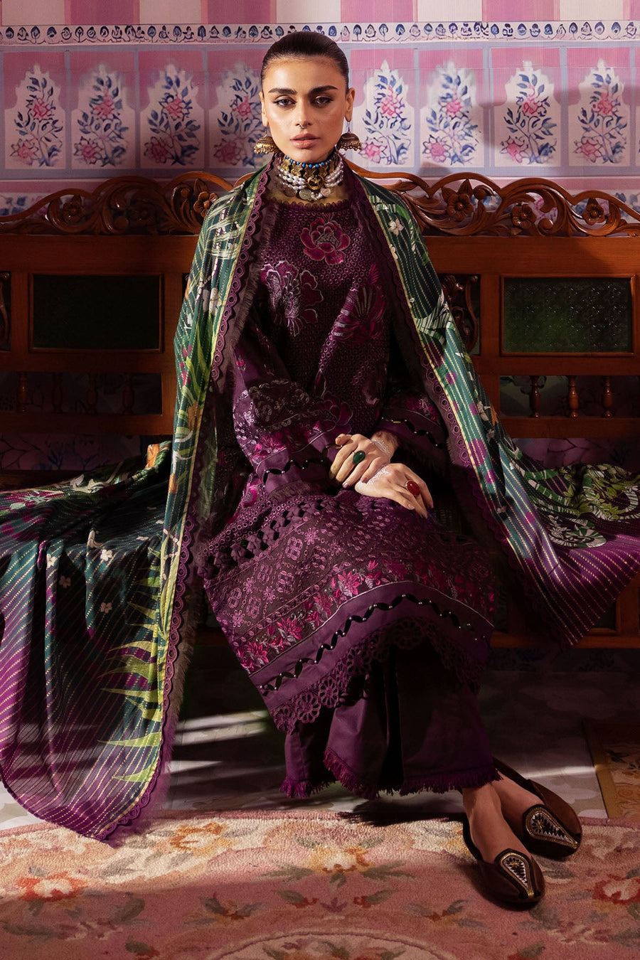 Nureh Maya Embroidered Lawn Dobby Unstitched 3Pc Suit NS-115