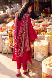 Nureh Bazar Embroidered Chikankari Lawn Unstitched 3Pc Suit NS-124