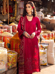 Nureh Bazar Embroidered Chikankari Lawn Unstitched 3Pc Suit NS-124