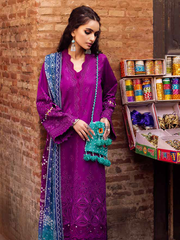 Nureh Bazar Embroidered Chikankari Lawn Unstitched 3Pc Suit NS-125