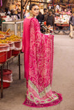Nureh Bazar Embroidered Chikankari Lawn Unstitched 3Pc Suit NS-128
