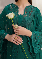 Nureh Bazaar Dhoop Kinaray Chikankari Lawn Unstitched 3Pc Suit NS-135