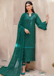 Nureh Bazaar Dhoop Kinaray Chikankari Lawn Unstitched 3Pc Suit NS-135
