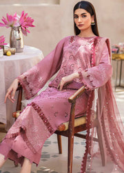 Nureh Bazaar Dhoop Kinaray Chikankari Lawn Unstitched 3Pc Suit NS-136