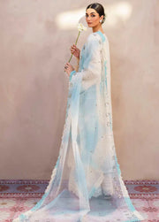Nureh Bazaar Dhoop Kinaray Chikankari Lawn Unstitched 3Pc Suit NS-140