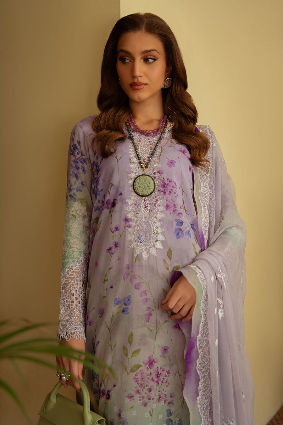 NUREH Maya Embroidered Swiss Lawn Unstitched 3Pc Suit NS-148