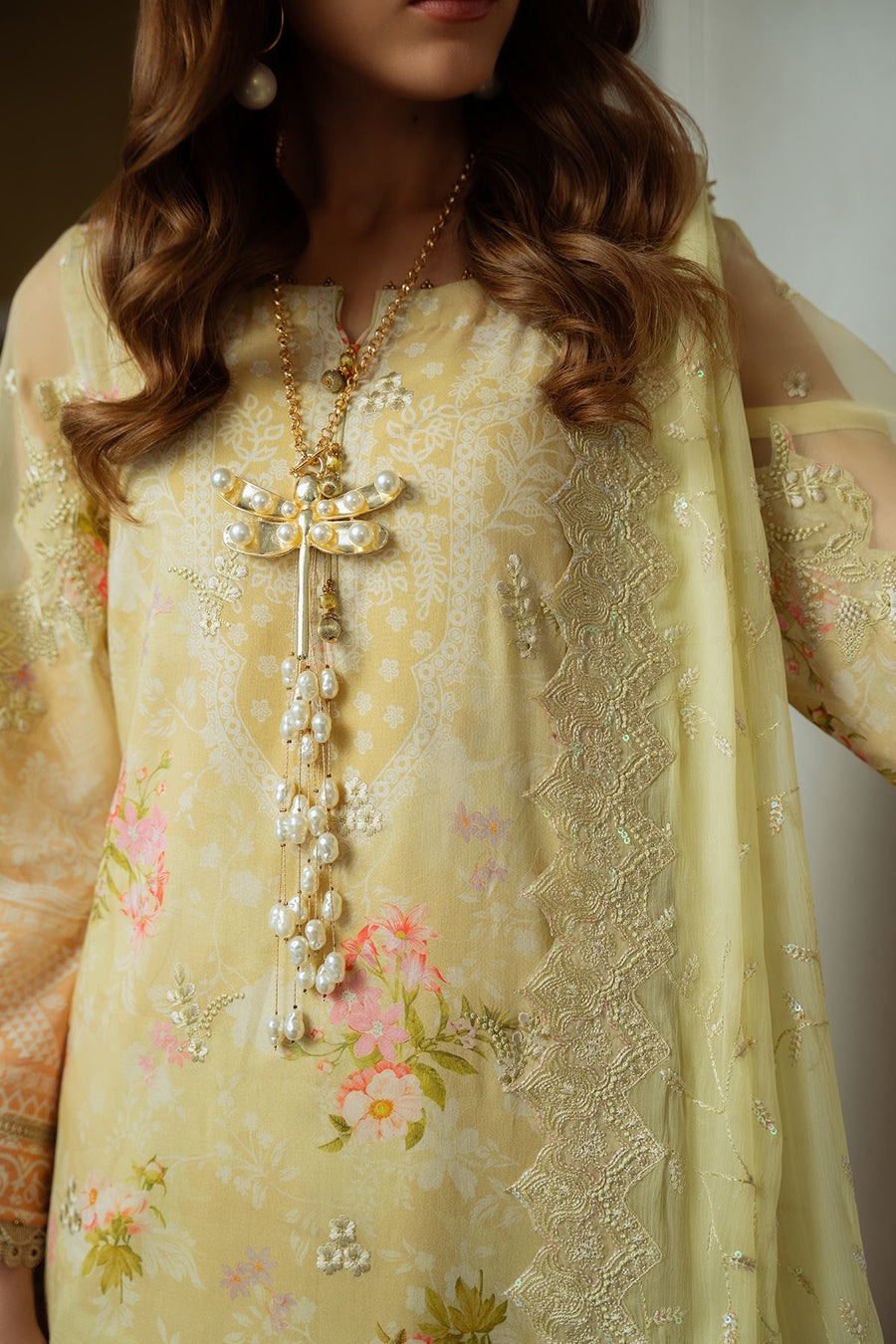 NUREH Maya Embroidered Swiss Lawn Unstitched 3Pc Suit NS-149