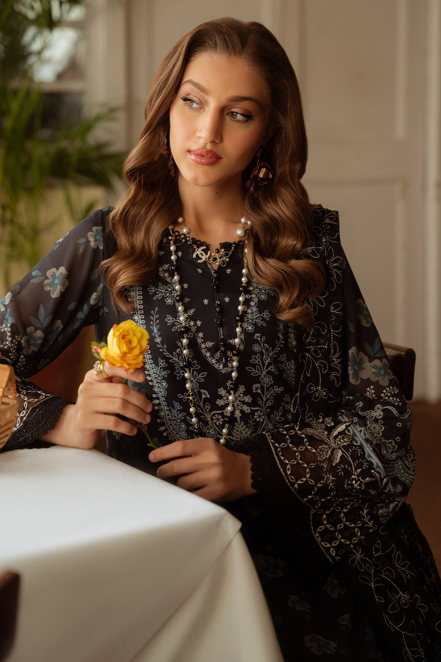 NUREH Maya Embroidered Swiss Lawn Unstitched 3Pc Suit NS-151