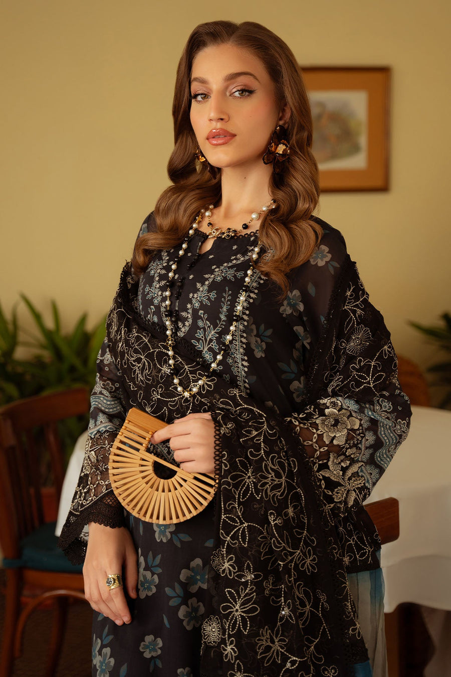 NUREH Maya Embroidered Swiss Lawn Unstitched 3Pc Suit NS-151