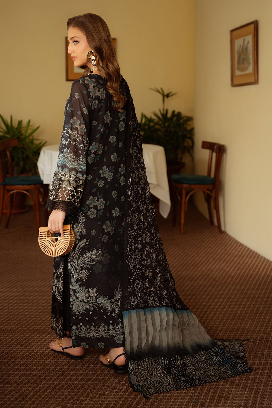 NUREH Maya Embroidered Swiss Lawn Unstitched 3Pc Suit NS-151