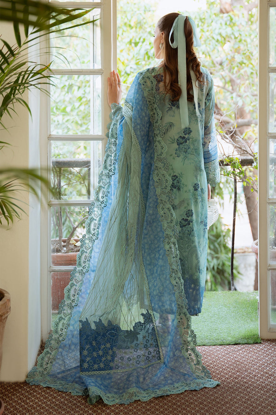 NUREH Maya Embroidered Swiss Lawn Unstitched 3Pc Suit NS-152