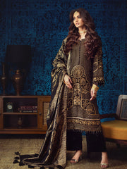Gul Ahmed Winter Embroidered Velvet Unstitched 3Pc Suit NS-42001