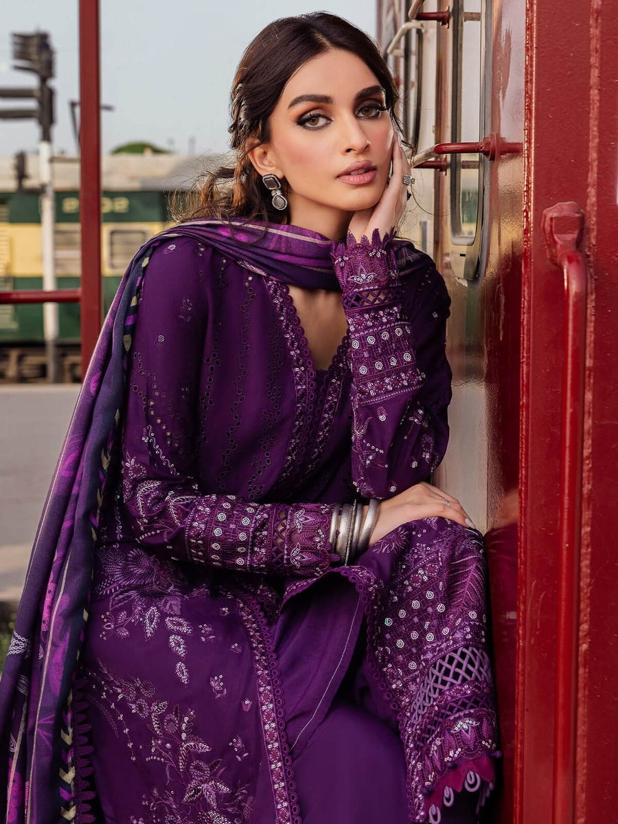 Safarnama by Nureh Embroidered Maya Linen Unstitched 3Pc Suit NS-90