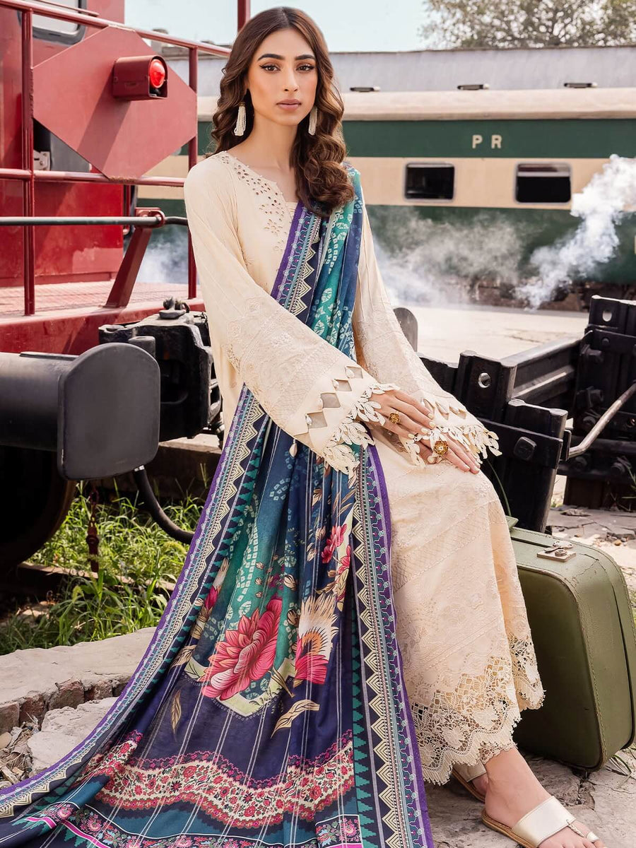 Safarnama by Nureh Embroidered Maya Linen Unstitched 3Pc Suit NS-93