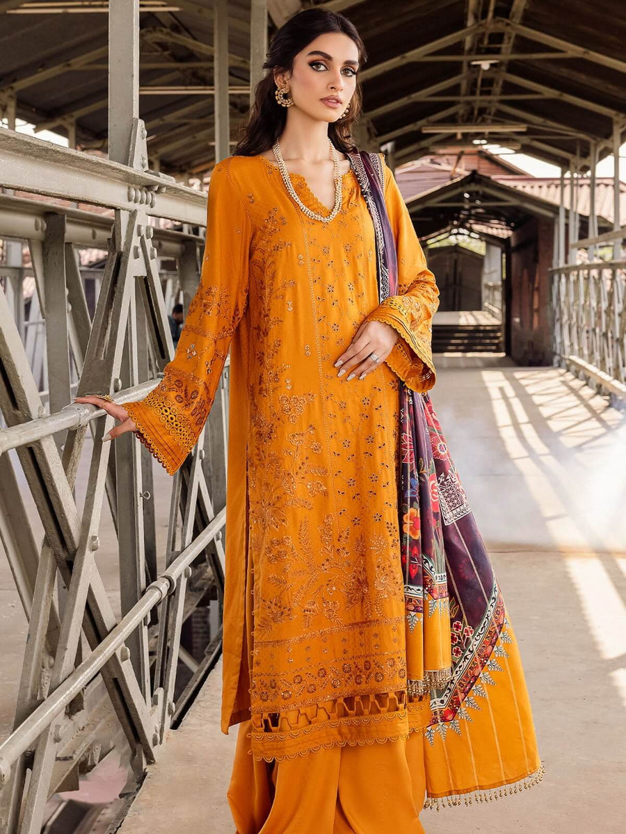 Safarnama by Nureh Embroidered Maya Linen Unstitched 3Pc Suit NS-94