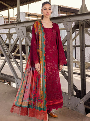 Safarnama by Nureh Embroidered Maya Linen Unstitched 3Pc Suit NS-95
