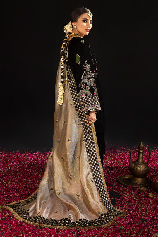 NUREH Maya Embroidered Velvet Unstitched 3Pc Suit NS-97 MORBAGH