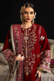 NUREH Maya Embroidered Velvet Unstitched 3Pc Suit NS-98 ZAHARA