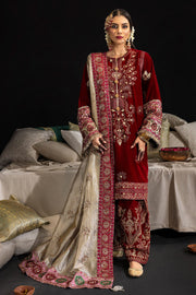 NUREH Maya Embroidered Velvet Unstitched 3Pc Suit NS-98 ZAHARA