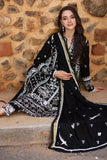 Noor by Saadia Asad Embroidered Linen Unstitched 3Pc Suit D-01