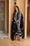 Noor by Saadia Asad Embroidered Linen Unstitched 3Pc Suit D-01