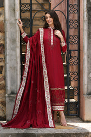 Noor by Saadia Asad Embroidered Linen Unstitched 3Pc Suit D-07