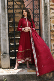 Noor by Saadia Asad Embroidered Linen Unstitched 3Pc Suit D-07