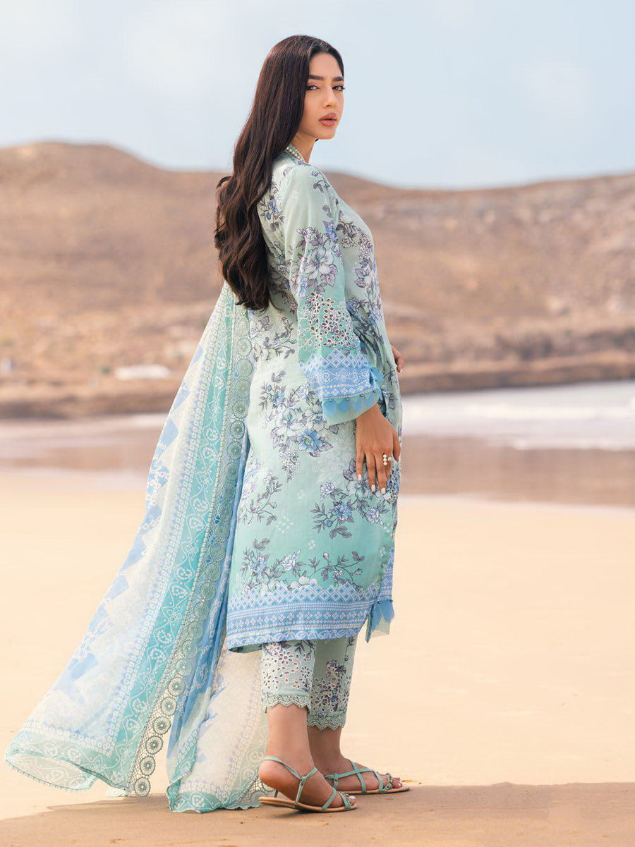 NUREH Gardenia Embroidered Chikankari Lawn Unstitched 3Pc Suit NSG-107