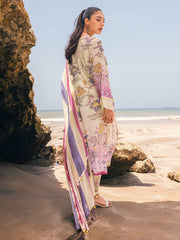 NUREH Gardenia Embroidered Chikankari Lawn Unstitched 3Pc Suit NSG-110