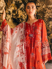 NUREH Gardenia Embroidered Chikankari Lawn Unstitched 3Pc Suit NSG-112