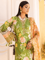 NUREH Gardenia Unstitched Embroidered Lawn 3 Piece Suit NSG-113