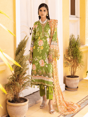 NUREH Gardenia Unstitched Embroidered Lawn 3 Piece Suit NSG-113