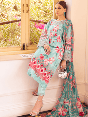 NUREH Gardenia Unstitched Embroidered Lawn 3 Piece Suit NSG-115