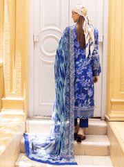 NUREH Gardenia Unstitched Embroidered Lawn 3 Piece Suit NSG-116