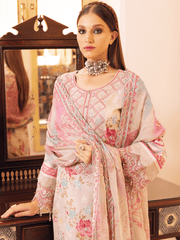 NUREH Gardenia Unstitched Embroidered Lawn 3 Piece Suit NSG-119