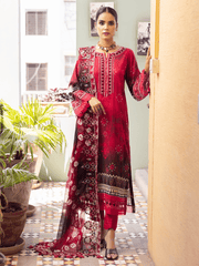 NUREH Gardenia Unstitched Embroidered Lawn 3 Piece Suit NSG-120