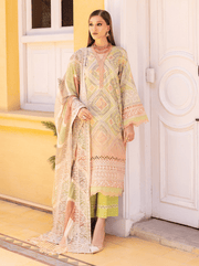 NUREH Gardenia Unstitched Embroidered Lawn 3 Piece Suit NSG-121