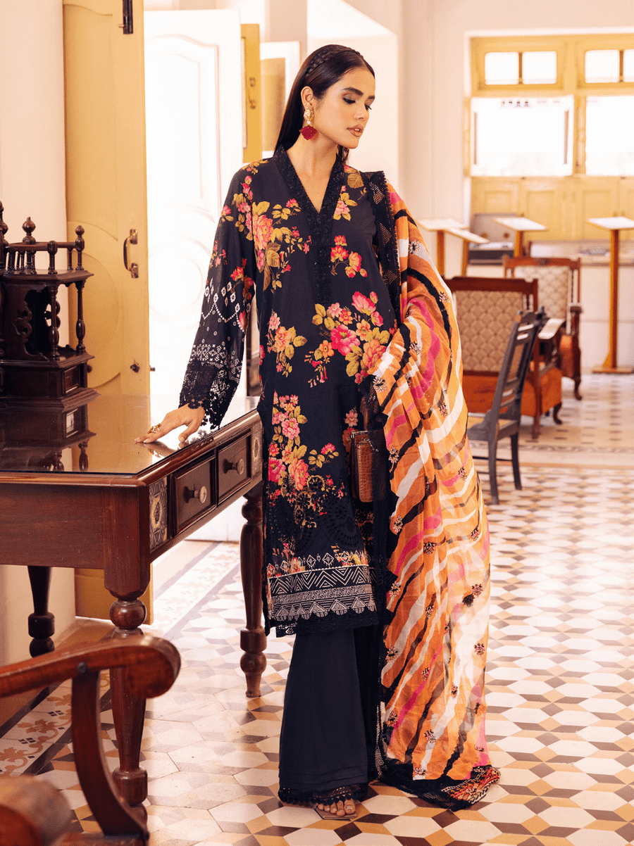 NUREH Gardenia Unstitched Embroidered Lawn 3 Piece Suit NSG-122