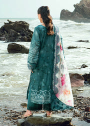 Nureh Gardenia Embroidered Printed Lawn Unstitched 3Pc Suit NSG-198