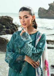 Nureh Gardenia Embroidered Printed Lawn Unstitched 3Pc Suit NSG-198