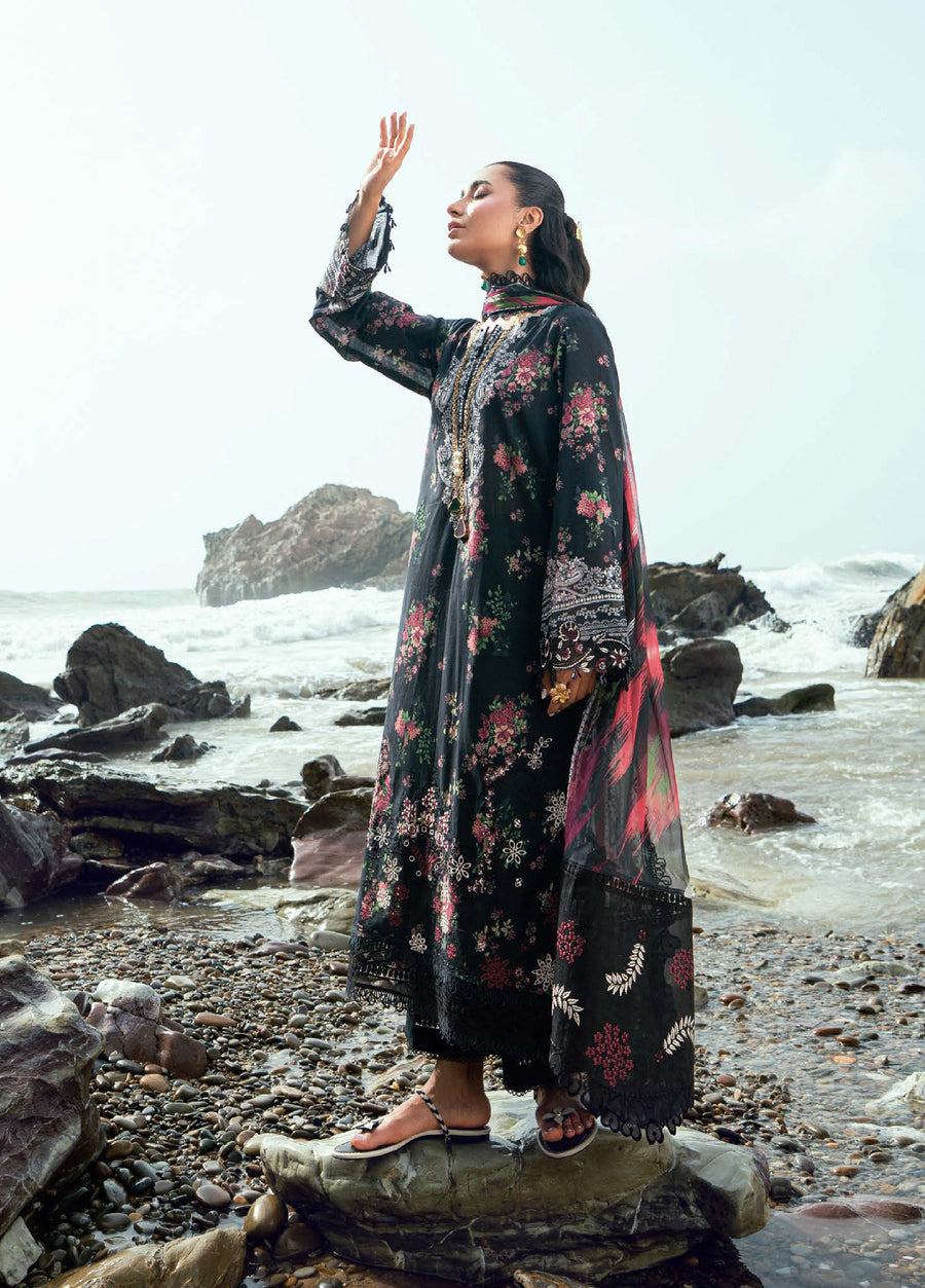 Nureh Gardenia Embroidered Printed Lawn Unstitched 3Pc Suit NSG-199